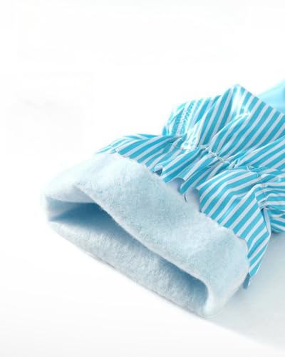 RARITYUS Household Kitchen Cleaning Gloves Waterproof Cotton Lined Dishwashing Non-Slip Long Cuff Gloves - color: B Blue