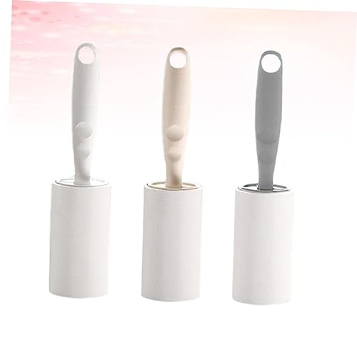 BESPORTBLE 2pcs Portable Roller Sticky Paper Set for Hair Removal Tearable Lint Roller with Sticky Replacement Paper for Clothes Pants and Furniture White