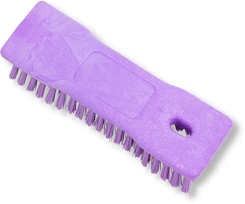 SPARTA Comfort Grip Scrub Brush Hand Brush for Bathroom, Kitchens, Countertop, Plastic, 8 Inches, Purple - color: Purple