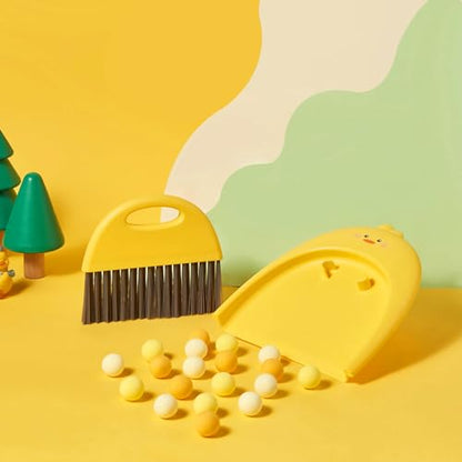 Small Broom and Dustpan Set,1pc Dust Pan and Brush Set,SUP Cute Little Yellow Duck Hand Mini Broom and Dustpan Set,Small dust pan Mini for Tabletop Debris,Keyboards&Clean Pet Cages (Duck) - style: Duck