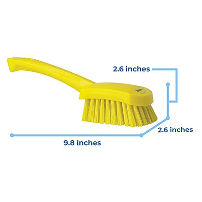 Vikan 41926 Brush,Washing,Stiff,10",PP/PBT,Yellow - color: Yellow