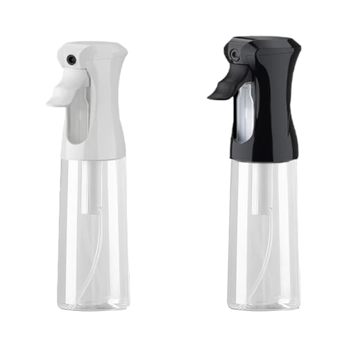 THINTON Mist Spray Bottle for Hair (6.8oz/200ml) - 2 Pcs Continuous Spray Bottle for Hairstyling, Cleaning, Plant and Gardening