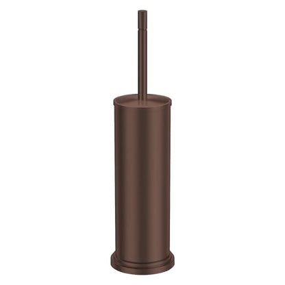 Bronze Toilet Brush and Holder Set,304 Stainless Steel Toilet Brush for Bathroom with Long Handle, Heavy Duty Toilet Bowl Brush,Removable Inner Bowl and Splash Protection,Deep Cleaning - color: Bronze