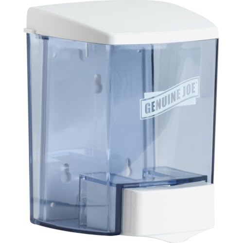 Genuine Joe Manual Soap Dispenser, 30 oz fl Capacity, White/Clear, 1 Count - size: 30 fl oz (887 mL)