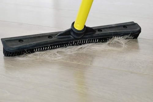 FURemover Pet Hair Removal Rubber Broom, 58" Telescopic Handle with Cloth - color: Furemover Original Broom With Cloth