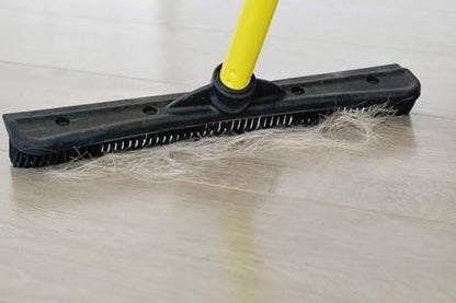 FURemover Pet Hair Removal Rubber Broom, 58" Telescopic Handle with Cloth - color: Furemover Original Broom With Cloth