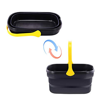 Yocada Collapsible Plastic Bucket Mop Bucket 10L (2.6Gallon) Cleaning Washing Basket for Sponge&Flat&Cotton Mop Cleaning Washing
