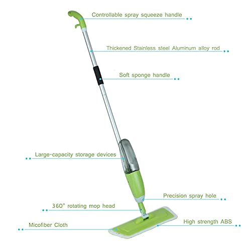 VYAPTI Spray Mop for Floor Cleaning, Stainless-Steel Microfiber Floor Cleaning Spray Mop with Removable Washable Cleaning Pad and Integrated Water Spray Mechanism (Multi-Color)