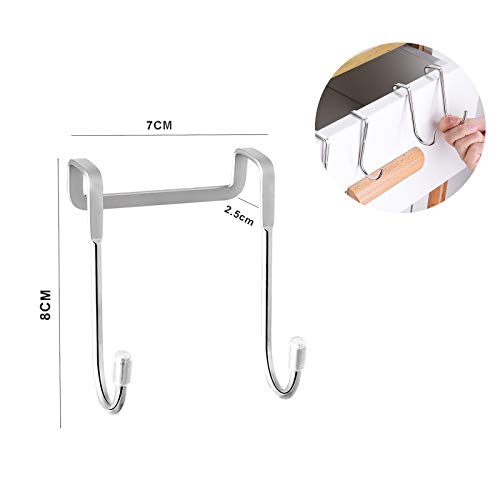 Shower Door Hooks, Cabinet Hooks, Shower Squeegee Hooks, Towel Hooks for Bathroom Frameless Glass Shower Door (Maximum 0.78 Inch Thick). (4 Pack, Silver) - color: Silver