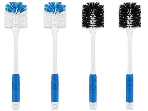 Bottle Brush Cleaner Set, Long Water Bottle Brushes with Dual & Stiff Bristles for Tumblers, Cups, Glassware & Baby Bottles, 4 Pack - color: 4 Pack