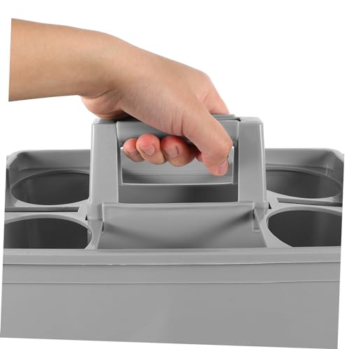 KOMBIUDA Cleaning Supplies Organizer Basket Handle Lightweight Storage for Home Office and Hotel Use Multipurpose Compartmentalized Plastic Basket for Easy Access to Cleaning Sundries