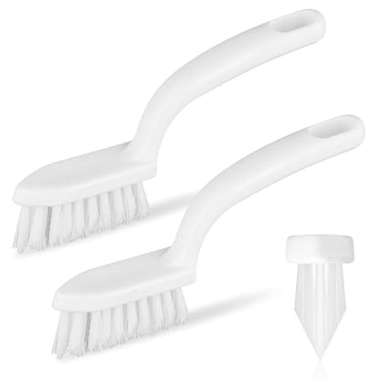 2pcs Grout Cleaner Brush for Tile Floors, V-Shaped Handheld Stiff Shower Gap Cleaning Scrubber with Hard Bristles, Grout Brush for Shower Tile, Door Groove Gap, Bathroom, Kitchen, Window
