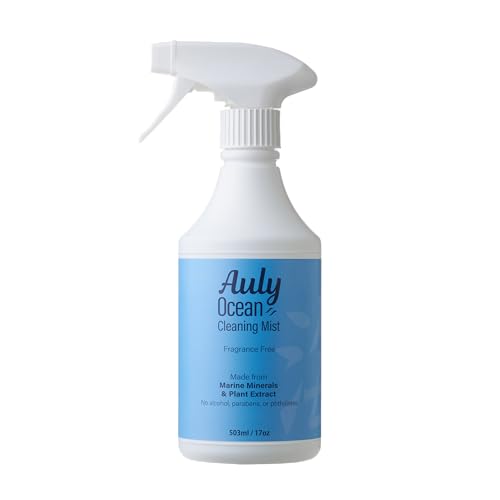 Auly Ocean Multi-Surface Cleaner Spray - Marine Mineral Solution for Grease & Grime - No Rinse Needed, Daily Household Cleaner for Kitchens & High Chairs (17 Fl Oz)