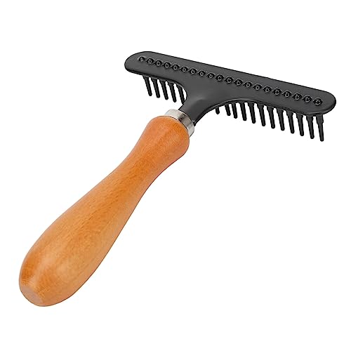 Handheld Carpet Rake,Cleaning Grooming Stainless Steel Hair Groomer Rug Rake for Beauty Salon