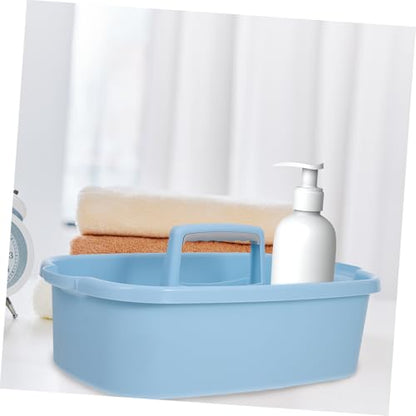 ORFOFE Portable Cleaning Tool Organizer Basket with Handle Large Capacity Abs Storage Tote for Bathroom Dorm Kitchen and Household Supplies Multiuse Caddy for Toiletries and Cleaning Equipment