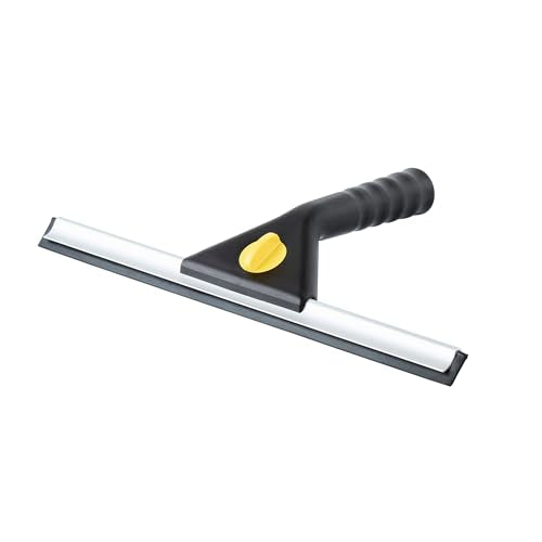 Restaurantware-Clean Tek Professional 11.81 Inch Window Squeegee, 1 Window Cleaning Squeegee with Rubber Blade - All-Purpose, for Mirror Or Glass Door, Black Plastic Wiper with Aluminum Frame - size: 11 3/4", style: Plastic, Standard