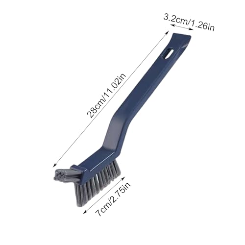 Crevice Cleaning Brush, Ultra Thin Stiff Bristles, 1piece, Grout Scrubber Tool, Window Track Cleaner, Ergonomic Long Handle, for Deep Scrubbing Bathroom Tiles Kitchen Faucets Shower Door Tracks Car - color: Blue