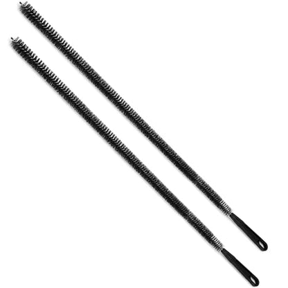 Drain Cleaning Brush 2 Pack, 23.6 Inch Long Pipe Cleaner Brush, Flexible Drain Clog Remover Tool with Nylon Bristles, Sink Drain Cleaner for Hair Clogs, Kitchen Sink, Bathroom Tub, Shower Drain