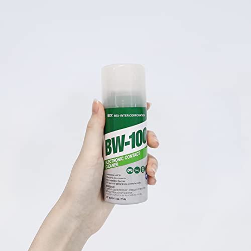 BW-100 Non-Flammable Electronic Contact Cleaner Aerosol Spray - Safely Cleans Joysticks, Computers, PCB and More - Removes dust, Dirt and contaminants on Contact-Quick Dry | 4oz/114g | Pack of 3 - size: 4 Ounce (Pack of 3)