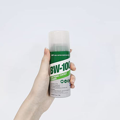 BW-100 Non-Flammable Electronic Contact Cleaner Aerosol Spray - Safely Cleans Joysticks, Computers, PCB and More - Removes dust, Dirt and contaminants on Contact-Quick Dry | 4oz/114g | Pack of 3 - size: 4 Ounce (Pack of 3)