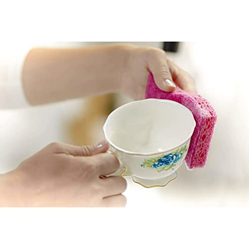 Scotch-Brite Gentle Clean Delicate Scrub Sponges, for Washing Dishes and Cleaning Kitchen, 3 Scrub Sponges (Pack of 2)