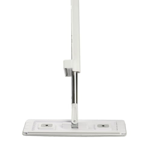 VEVOR Flat Mop, Self Wringing, Microfiber Floor Cleaner with 4 Reusable & Washable Pads for Dry & Wet Floor Cleaning, Microfiber Flat Mop with Stainless Steel Handle for Hardwood Laminate Tile Vinyl - style: Flat Mop with 4 Pads