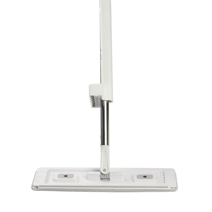VEVOR Flat Mop, Self Wringing, Microfiber Floor Cleaner with 4 Reusable & Washable Pads for Dry & Wet Floor Cleaning, Microfiber Flat Mop with Stainless Steel Handle for Hardwood Laminate Tile Vinyl - style: Flat Mop with 4 Pads