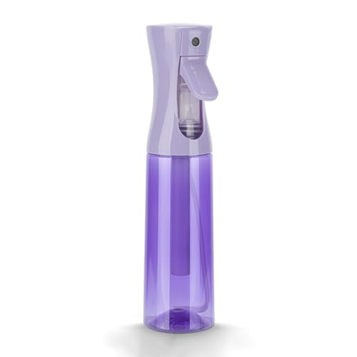 Spray Bottle for Hair (10.15OZ /300ML) Continuous Ultra Fine Mist Sprayer for Hair, Salons, Barber, Plants, Skin Care, 1 Plack Clear Purple - color: Clear Purple, size: 10.1 Ounces