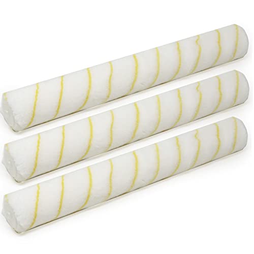 Allgala 18 Inch Shedless Lint Free Paint Roller Covers with End Caps for Wall Ceiling Floor with All Surfaces -3PK-TH10320