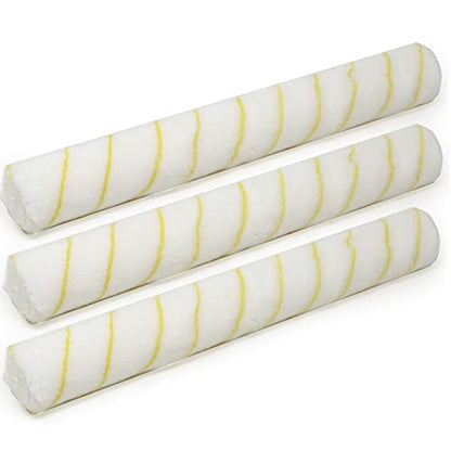Allgala 18 Inch Shedless Lint Free Paint Roller Covers with End Caps for Wall Ceiling Floor with All Surfaces -3PK-TH10320