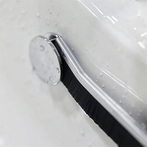 Hard Bristle Crevice Cleaning Brush - Small Scrub Brush for Toilet Grout Shower Tile Narrow Gaps - Durable Grout Brush with Ergonomic Handle
