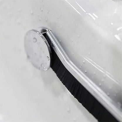 Hard Bristle Crevice Cleaning Brush - Small Scrub Brush for Toilet Grout Shower Tile Narrow Gaps - Durable Grout Brush with Ergonomic Handle