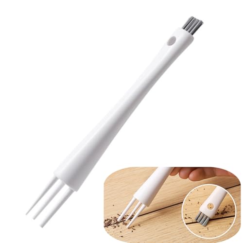 Multifunctional Gap Cleaning Brush – Stiff Bristle Grout Scrub Tool for Kitchen Tile Floors, Bathroom Crevices & Window Tracks, White