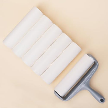 8 inch Large Surface Roller Refills for Scotch-Brite Pet Hair Pickup Extra Sticky Large Lint Roller 60 Sheets per Refill Pack of 5 Total 300 Easy-Tear Adhesive Sheets - size: 8 inch