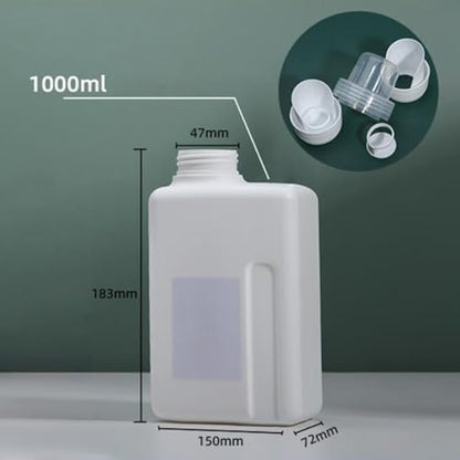 Empty Liquid Bottle, Refillable Portable Laundry Liquid Dispenser with Cap for Shampoo, Body Wash, Bath Lotions, 1000ml leakproof - color: 1000ml leakproof