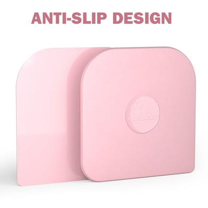 Pan Scraper, 5 Pcs Pot Scraper Plastic, Pot Scraper Non Scratch for Cast Iron, Pot and Pan Cleaning, Sturdy Scraper Kitchen Tool, Pink - color: Pink, size: 5 Pcs