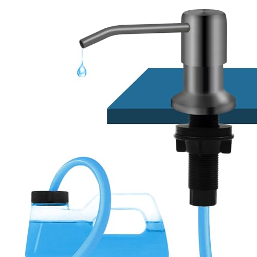 Soap Dispenser for Kitchen Sink, Kichen Sink SoapDispenser, 47" Extension Tube kit, Under Sink SoapDispenser Pump, No Need More Refills, Good Suction Power, Gray - color: Gray, size: With Tube Kit