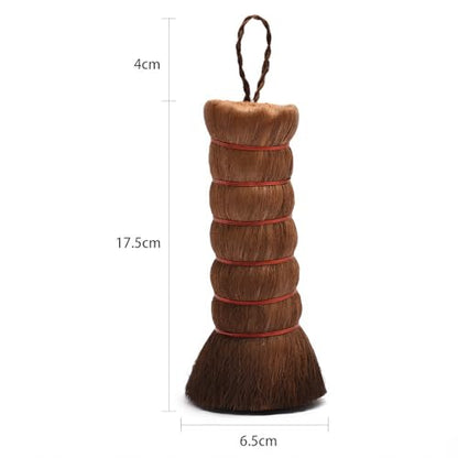 1 Pack Palm Dish Brush, Natural Palm Fiber Scrub Brush for Washing Dishes, Pots & Pans - Soft, Dense Bristles Non-Scratch, Hanging Loop for Easy Storage, Ideal for Kitchen Cleaning