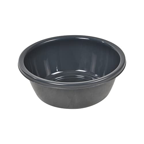 Round Plastic Bowl 8L D36 x H14.5 cm Anthracite - color: Charcoal, size: 8 Litres