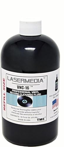 Vinyl Record Cleaning Solution Fluid Professional Residue Free Formulation 16 Oz Refill for VNC-8 Spray Bottle Made in USA