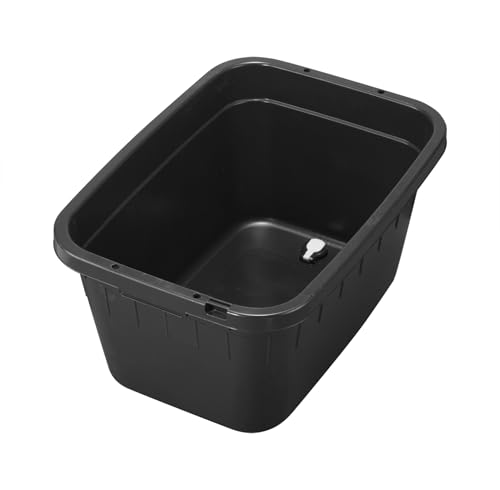 Shinko Corporation Dragonfly, Square Type, with Drain Faucet, Hose Hole, 60 Type, 1.2 gal (62 L), Black, Food Sanitation Law, Width 26.0 x Depth 18.1 x Height 13.0 inches (66 x 47 x 33 cm), Made in - size: 62L