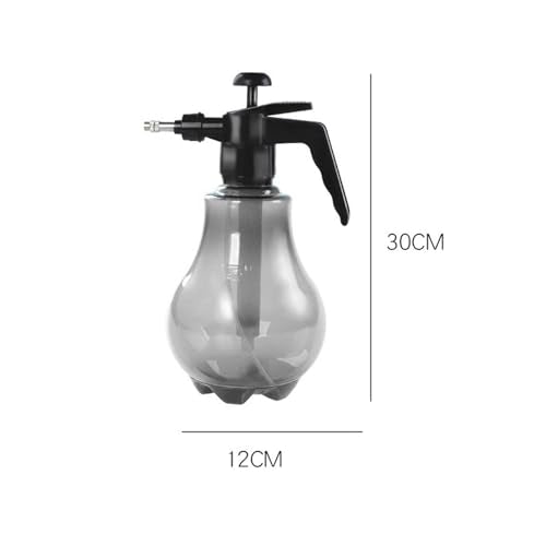 Plastic Pressure Watering Spray Bottle, 1.5L Large Capacity Adjustable Nozzle Home Garden (Gray)