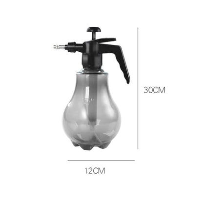 Plastic Pressure Watering Spray Bottle, 1.5L Large Capacity Adjustable Nozzle Home Garden (Gray)