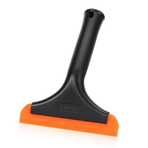 SetSail Shower Squeegee for Glass Doors, Small Squeegee for Shower Glass Door Mini Silicone Squeegee for Window, Door, Bathroom, Mirror, Car Window - size: 1 Pack