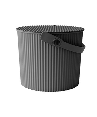 Yahata Kasei 235781 Omniutti Bucket with Lid, New Gray, S, 2.2 gal (8 L), Neutral - color: New Grey, style: Size S: 2.8 gal (