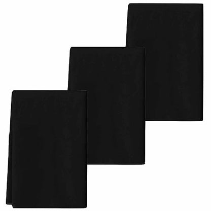 Black Kitchen Towel Set of 3, Absorbent Microfiber Hand Towels for Kitchen Bathroom Bar Decorative Solid Ultra Soft Resuable Cleaning Cloths Washable Fast Drying - size: 3PCS-18" x 28"