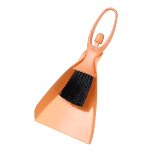 uxcell 2 Pcs Mini Dustpan and Brush Set, Small Broom and Dustpan Set for Office Tabletops Sofas Keyboards Home Cleaning Tool, Orange Yellow - color: Orange Yellow