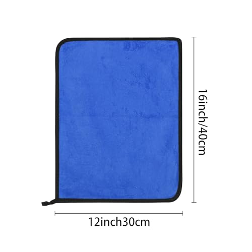uxcell Car Cleaning Cloths, 8 Pack Soft Premium Microfiber Towels with Hang Loop for Household Cleaning, Reusable Car Cleaning Wipes Lint Free Streak Free Cloths 12" x 16" Blue - color: Blue, size: 12" x 16"