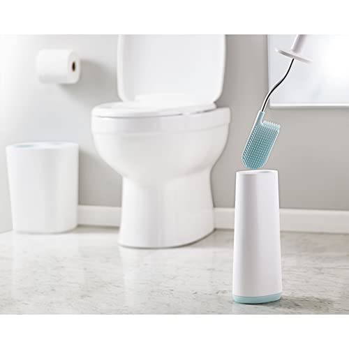 Joseph Joseph 70506 Flex Toilet Brush with Slim Holder Flexible Anti-Drip, Blue, 8.6 x 43.1 x 12.3 cm - size: 8.6 x 43.1 x 12.3 cm, style: Flex