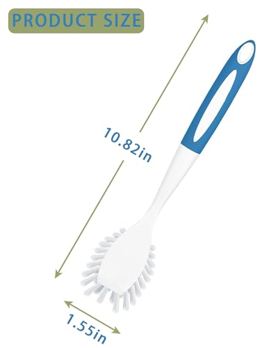 2 Pack Dish Scrub Brush with Handle, Kitchen Scrubber